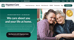 Desktop Screenshot of hopetoncare.com